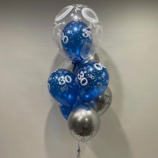 30th Deco Double Bubble & Latex (Blue & Silver Theme)
